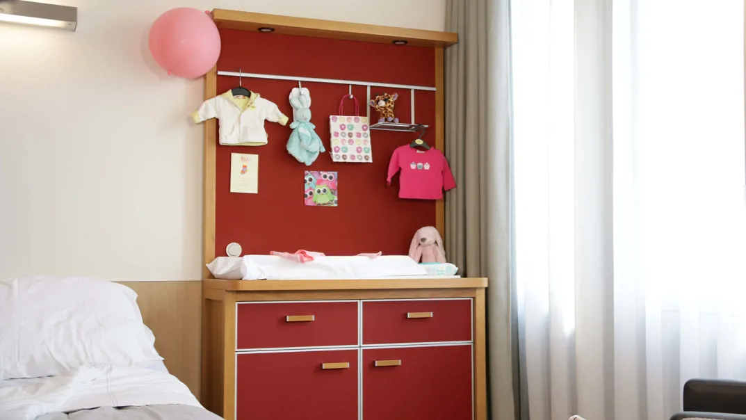 Een kamer in het Geboortecentrum Sophia van gro-up