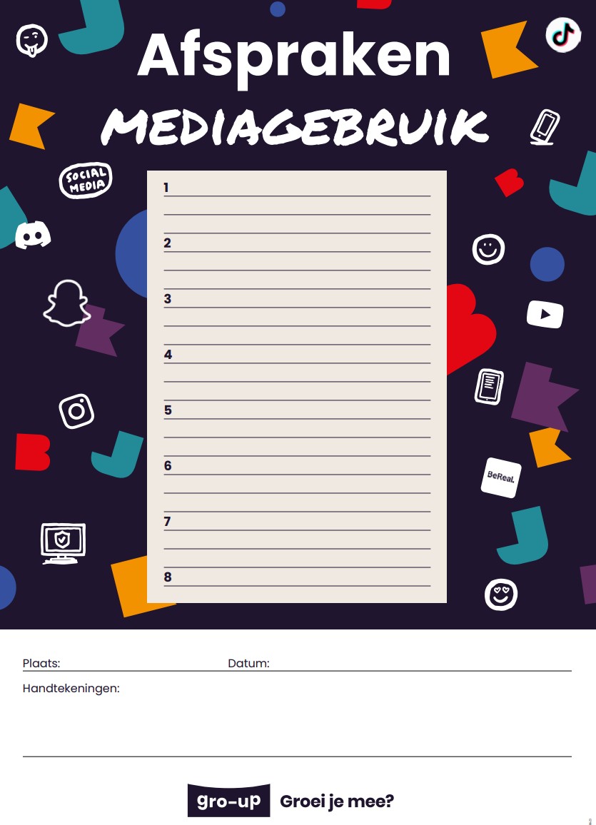gro-up Afsprakenposter voor mediagebruik